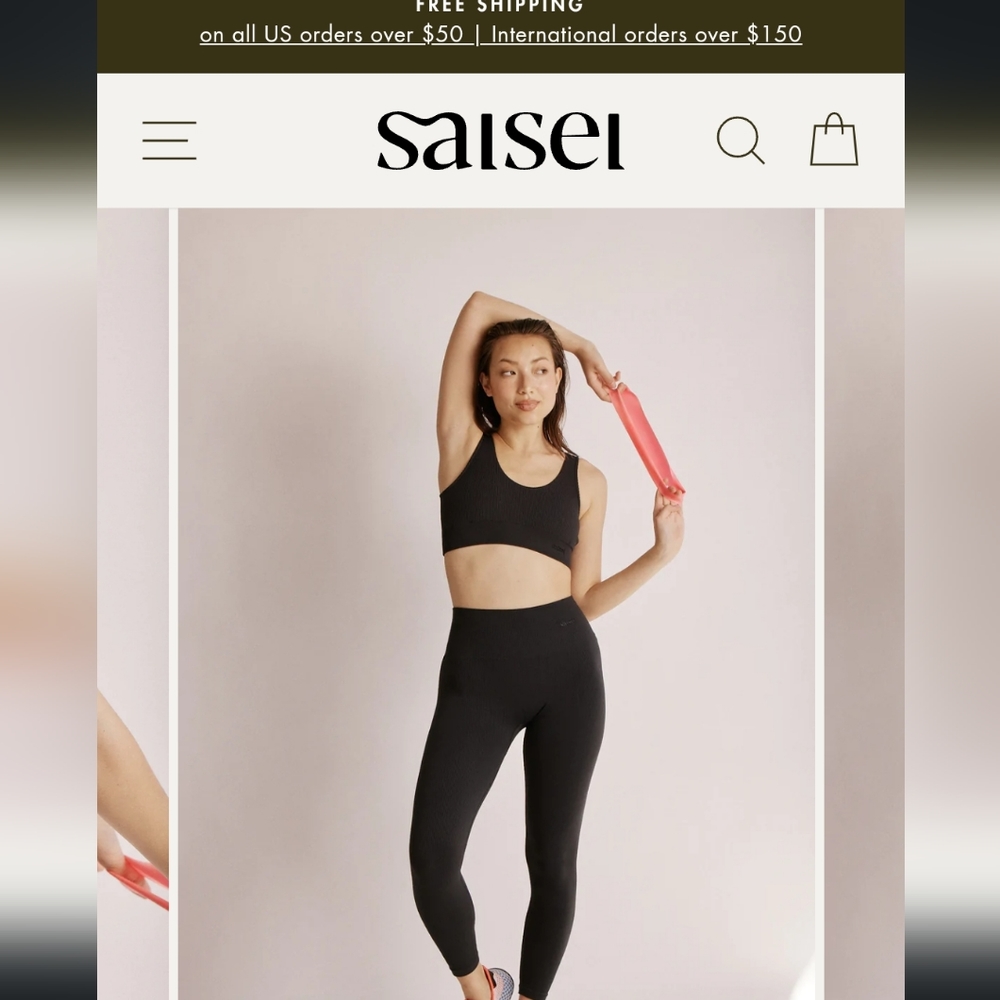 SAISEI Black XL Ocean 7/8 Leggings. Worn once/washed